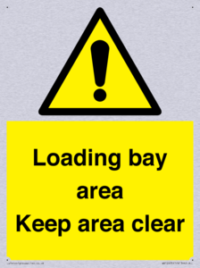 Loading bay area Keep area clear